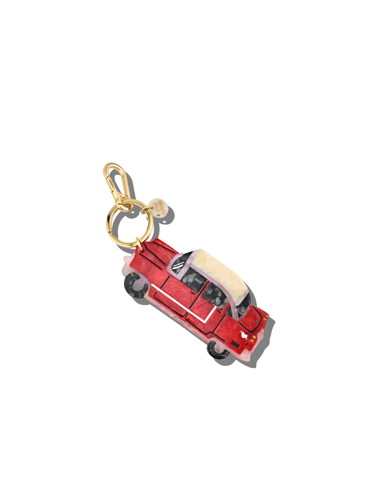 Hand-painted Vintage Car Bag Charm + Keychain | Eco-Friendly