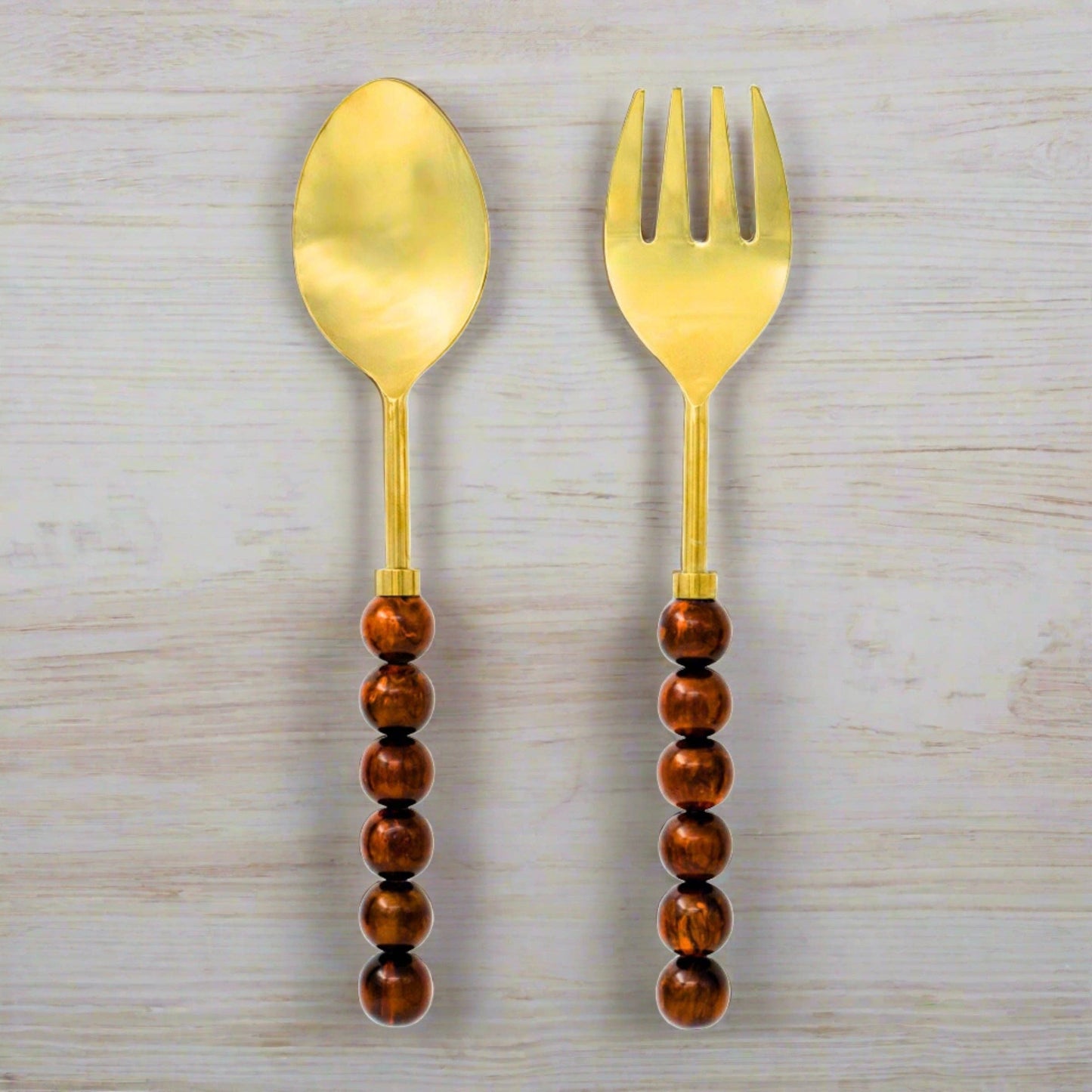 Caramel Salad Server Set
