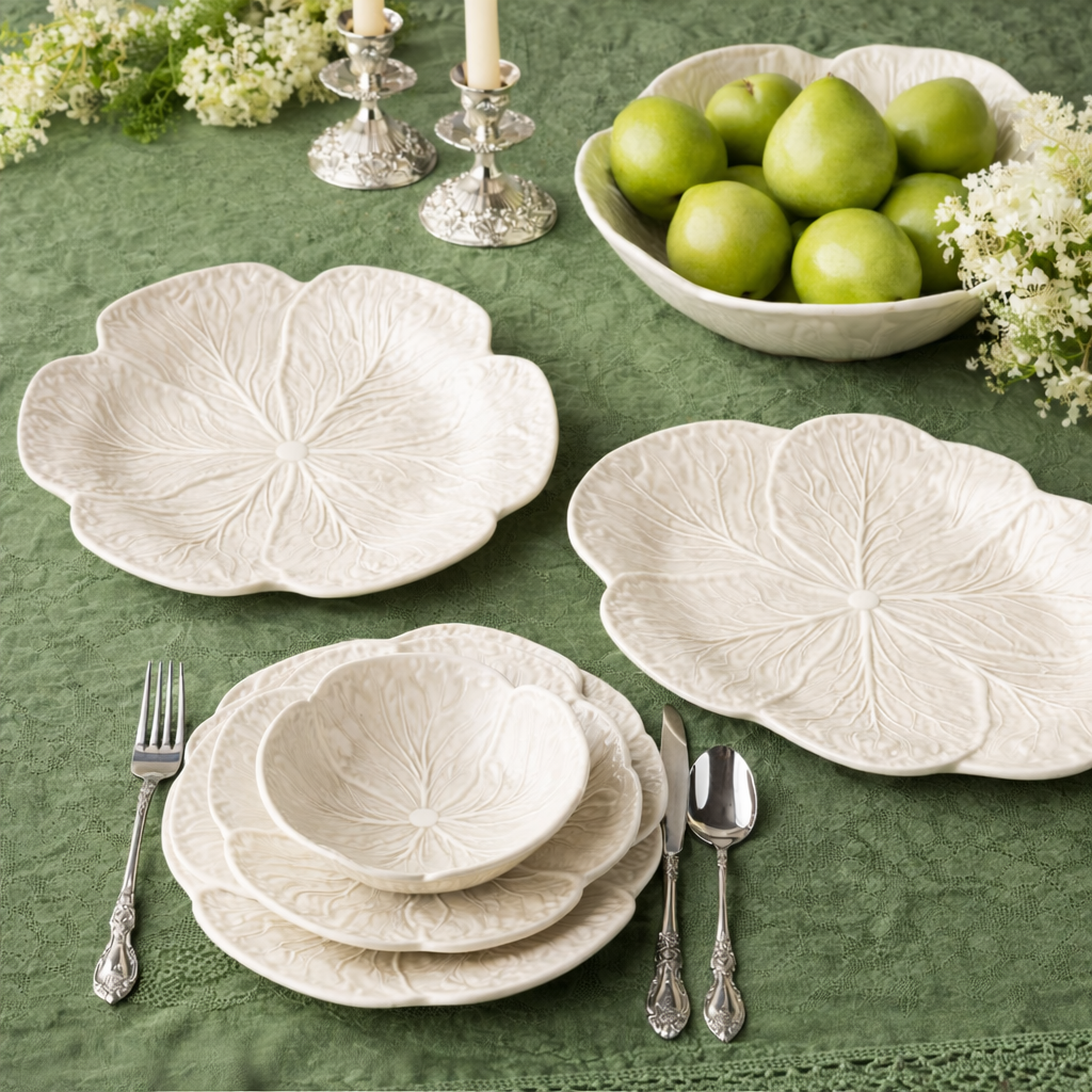 Le Jardin White Cabbage 3-D Soup Bowl 8.625 in x 2.75 in