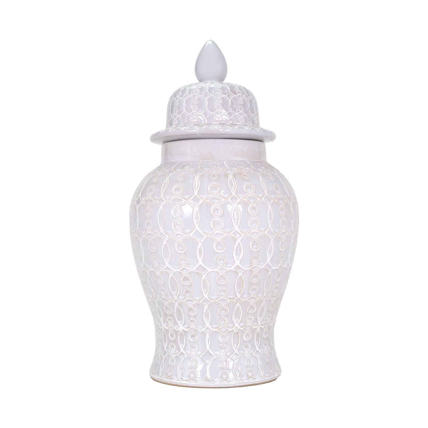 Decorative Ceramic Ginger Jar, 26"h