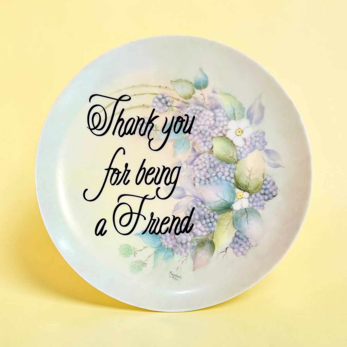 Thank You for Being s Freind Vintage Plate