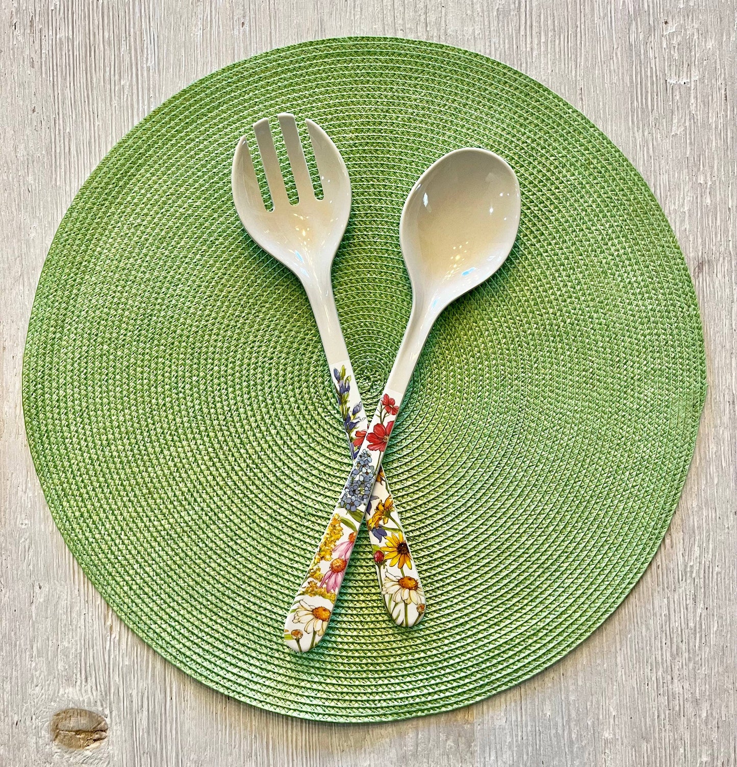 Wildflower Floral Utensil/Salad Kitchen Set