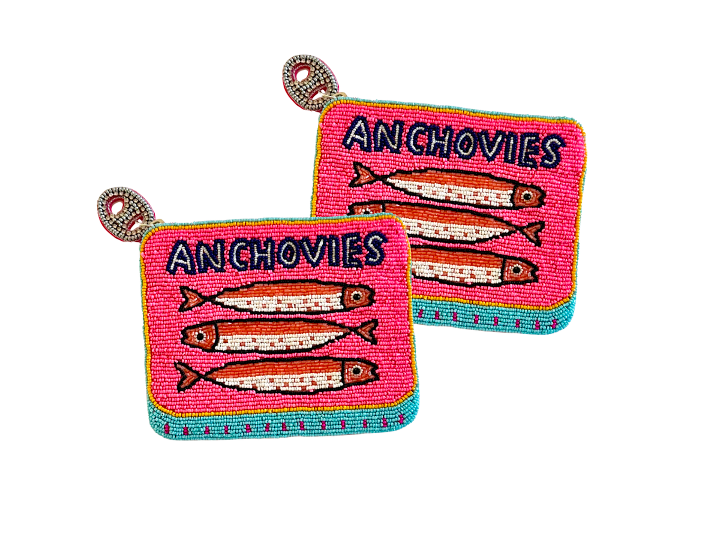 Anchovies Beaded Coin Purse