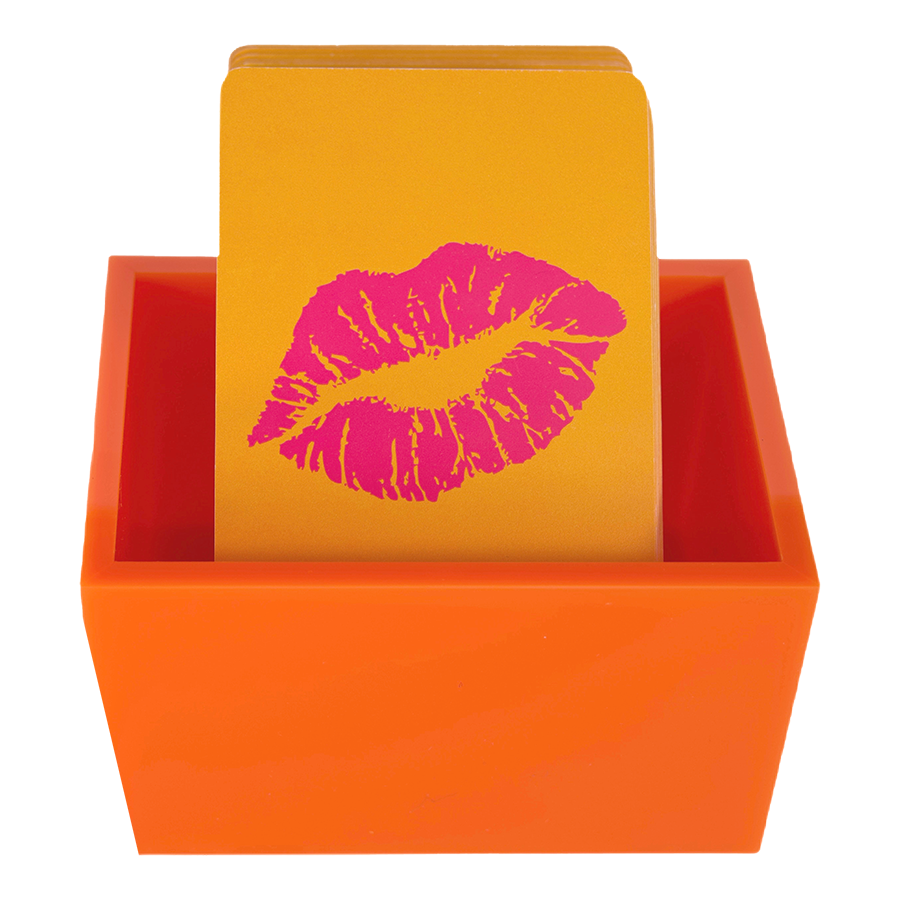 2 card deck holder -orange