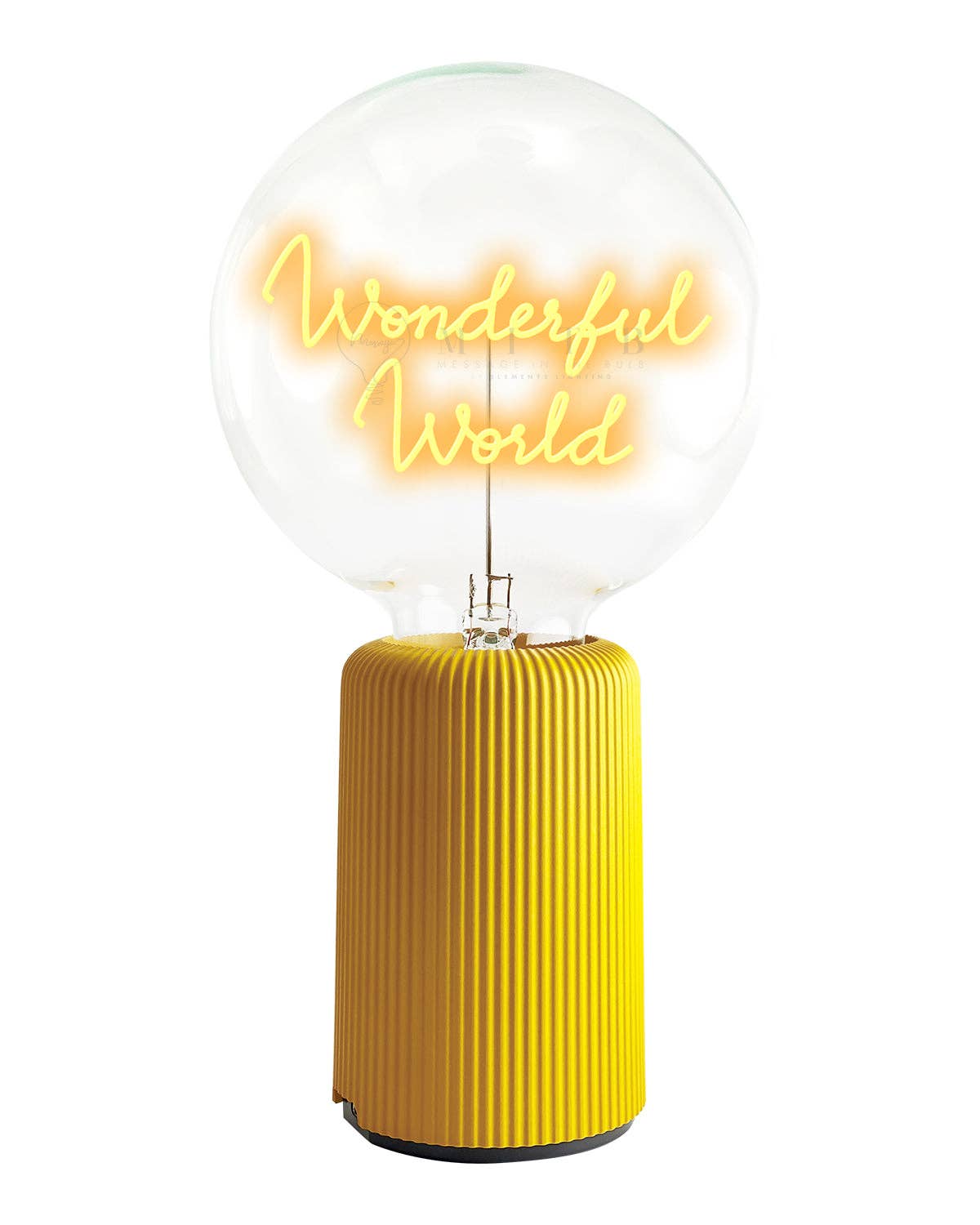 Bulb WONDERFUL WORLD Amber with Base Table Lamp PORTABLE Pop Nomad Pink
