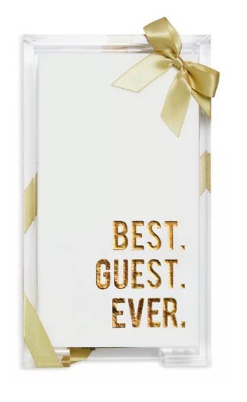 Acrylic Tray with Guest Towels