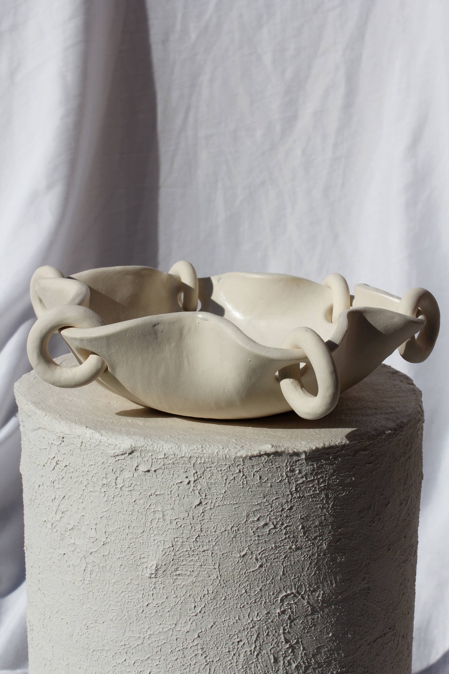 Ceramic Decorative white bowl (one of a kind)