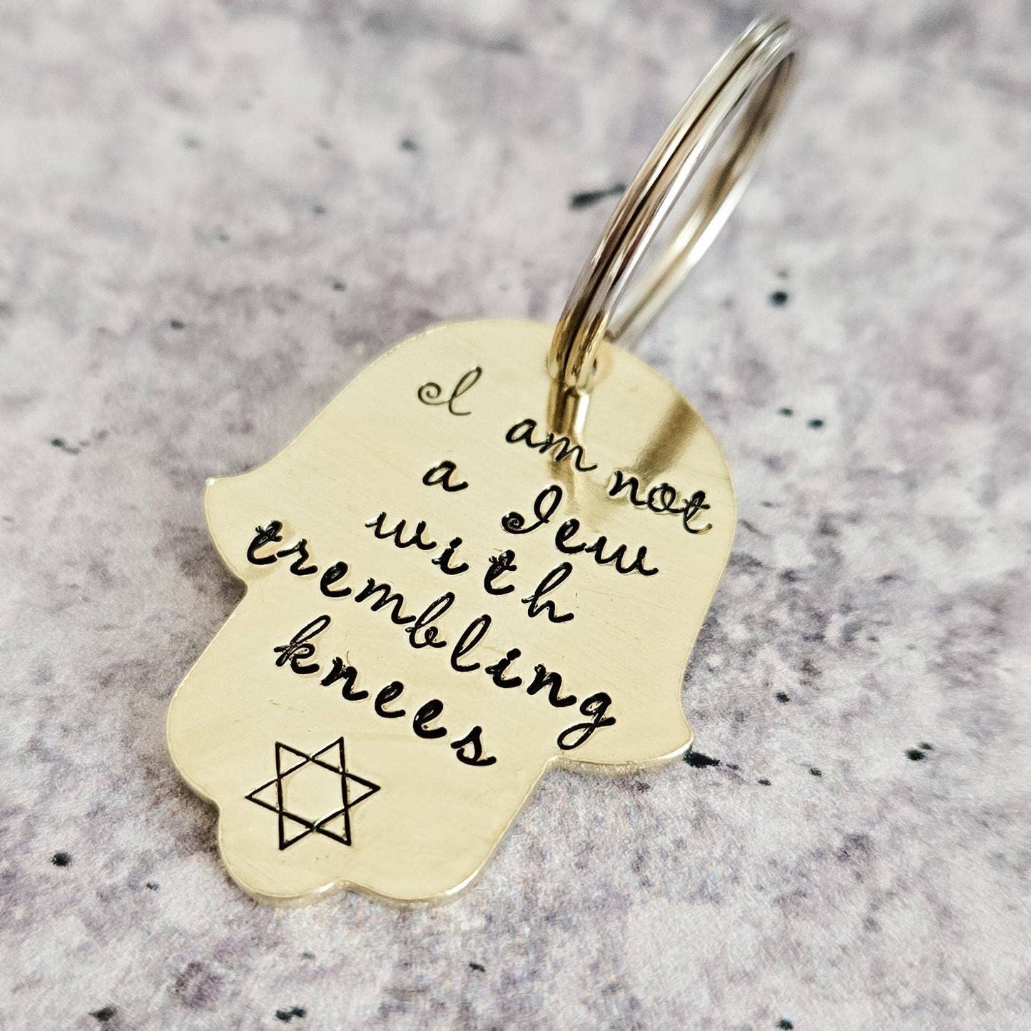 Hamsa Am Yisrael Chai Keychain