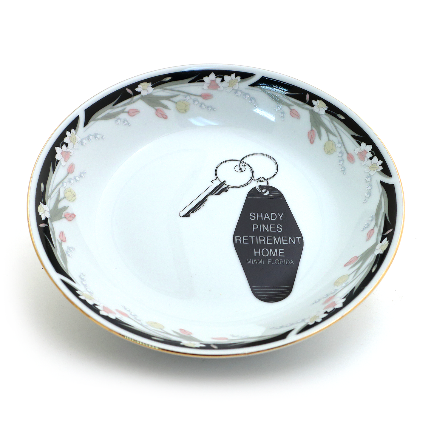 Vintage dish, Shady Pines Retirement Home, key bowl