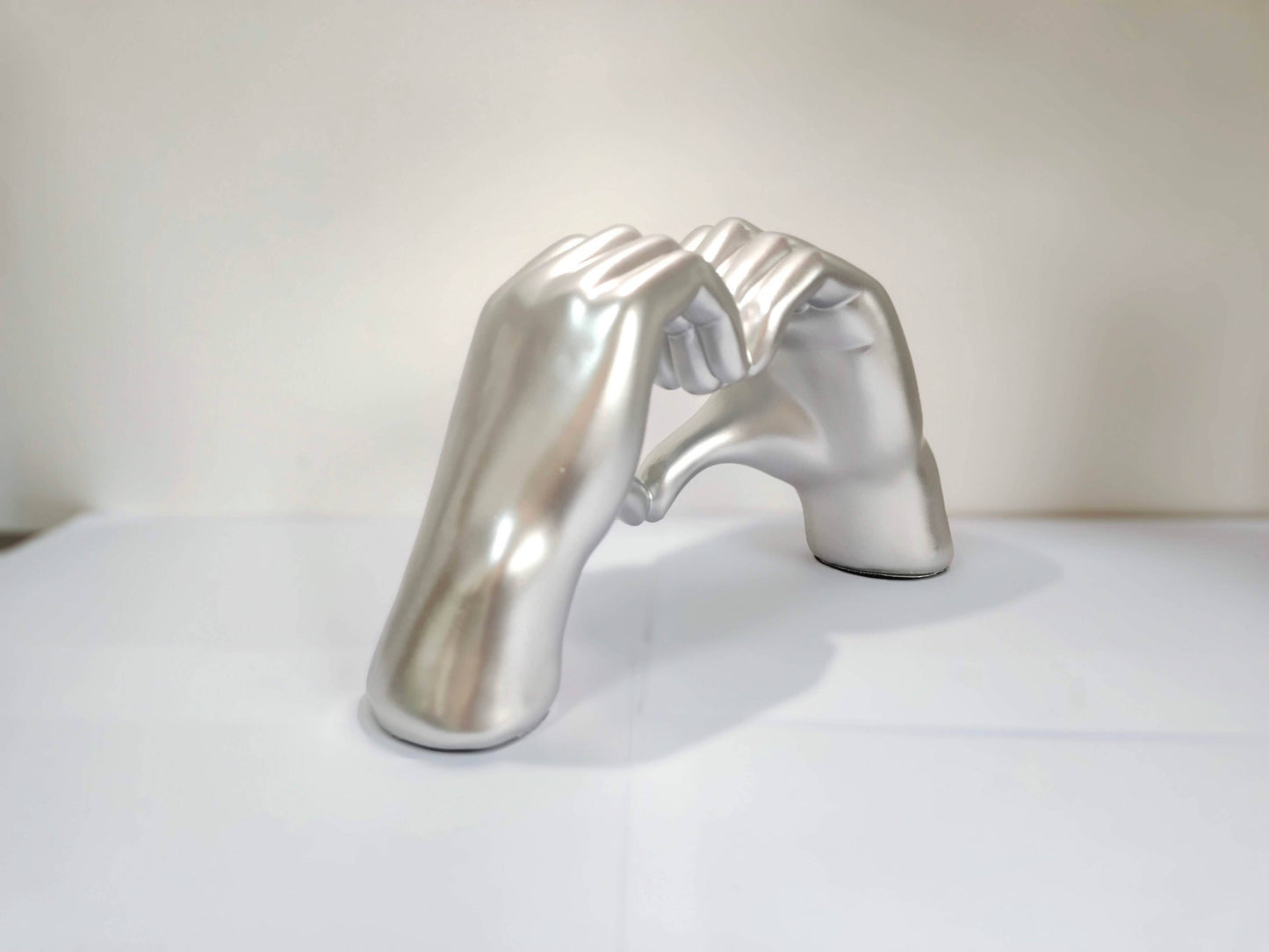 Heart Hand Sculpture, Love Gesture Statue, Home Decor Accent