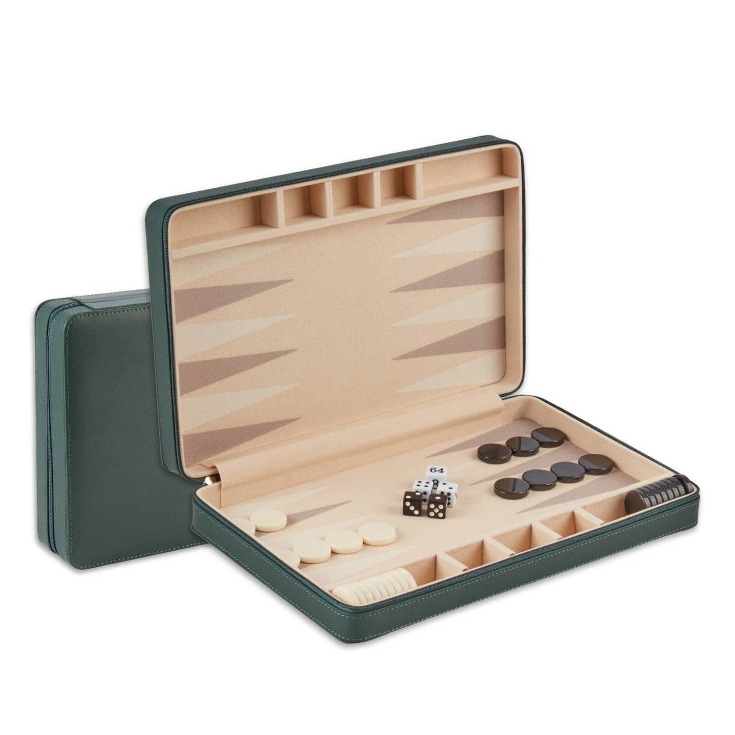 Backgammon Set in Leather Case