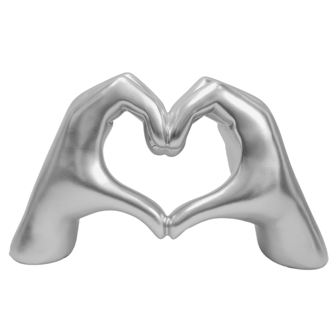 Heart Hand Sculpture, Love Gesture Statue, Home Decor Accent
