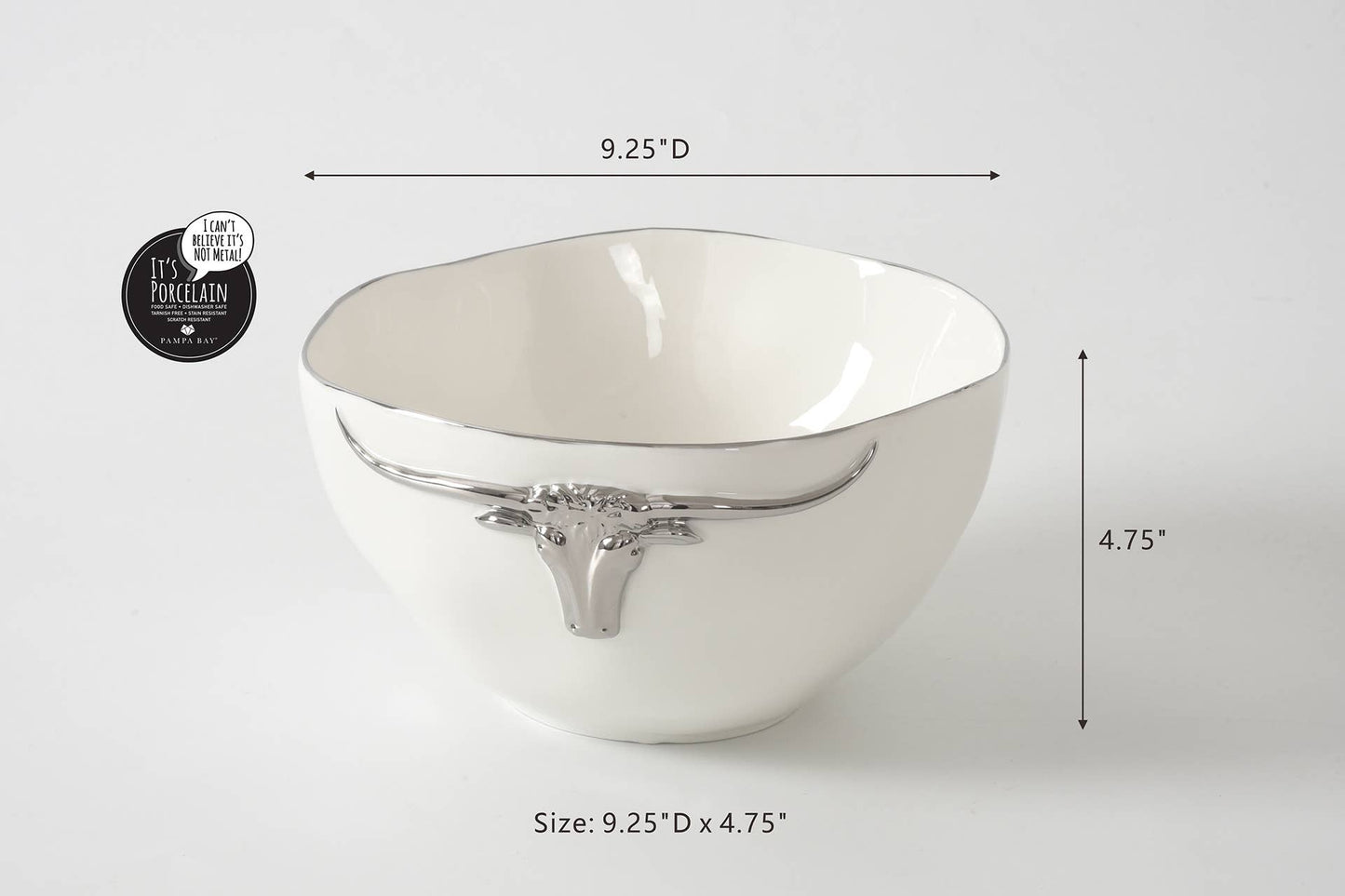 Stetson Longhorn Porcelain Bowl-Large