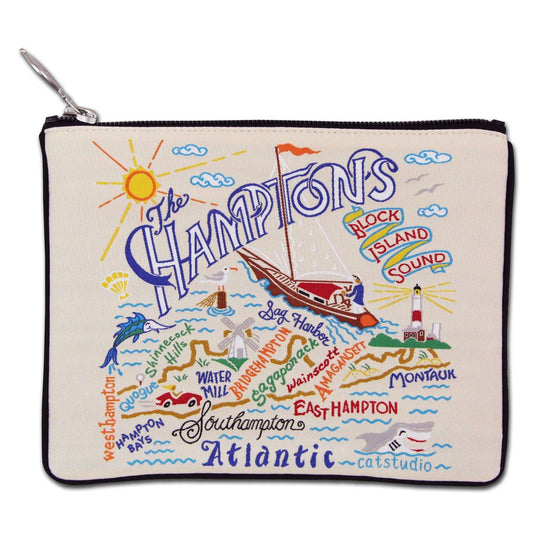 Beachy and Elegant Hamptons Zip Pouch