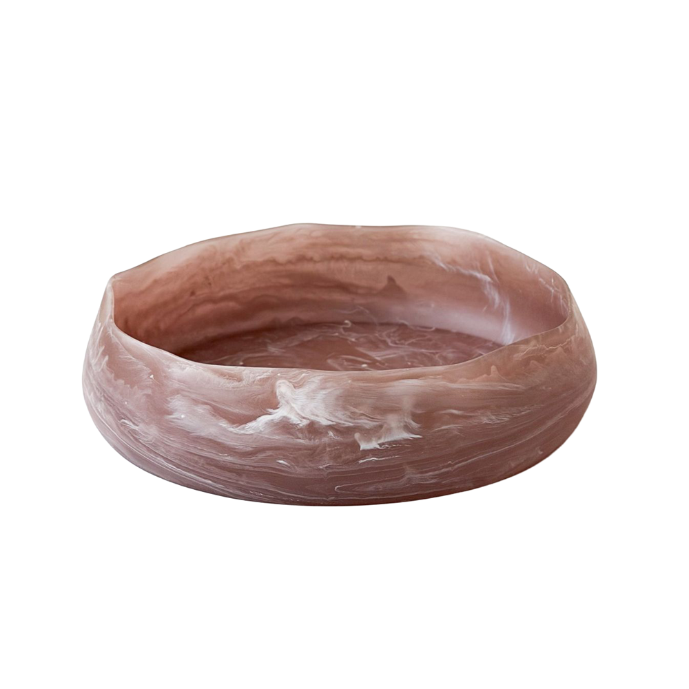 Resin Taupe Meadow Salad Bowl