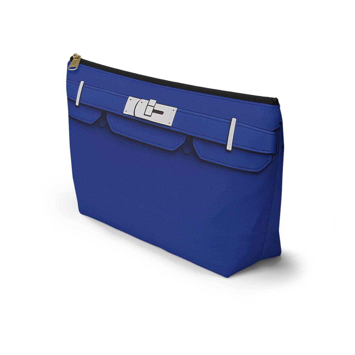 Canal Street Blue Large Makeup Bag —  T-Bottom Travel Bag