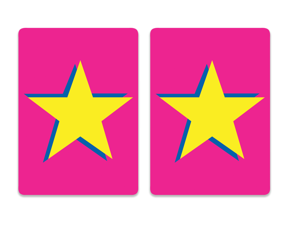 Cards-plastic PVC playing cards Star on pink  background