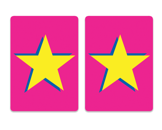Cards-plastic PVC playing cards Star on pink  background