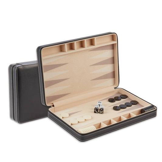 Backgammon Set in Leather Case