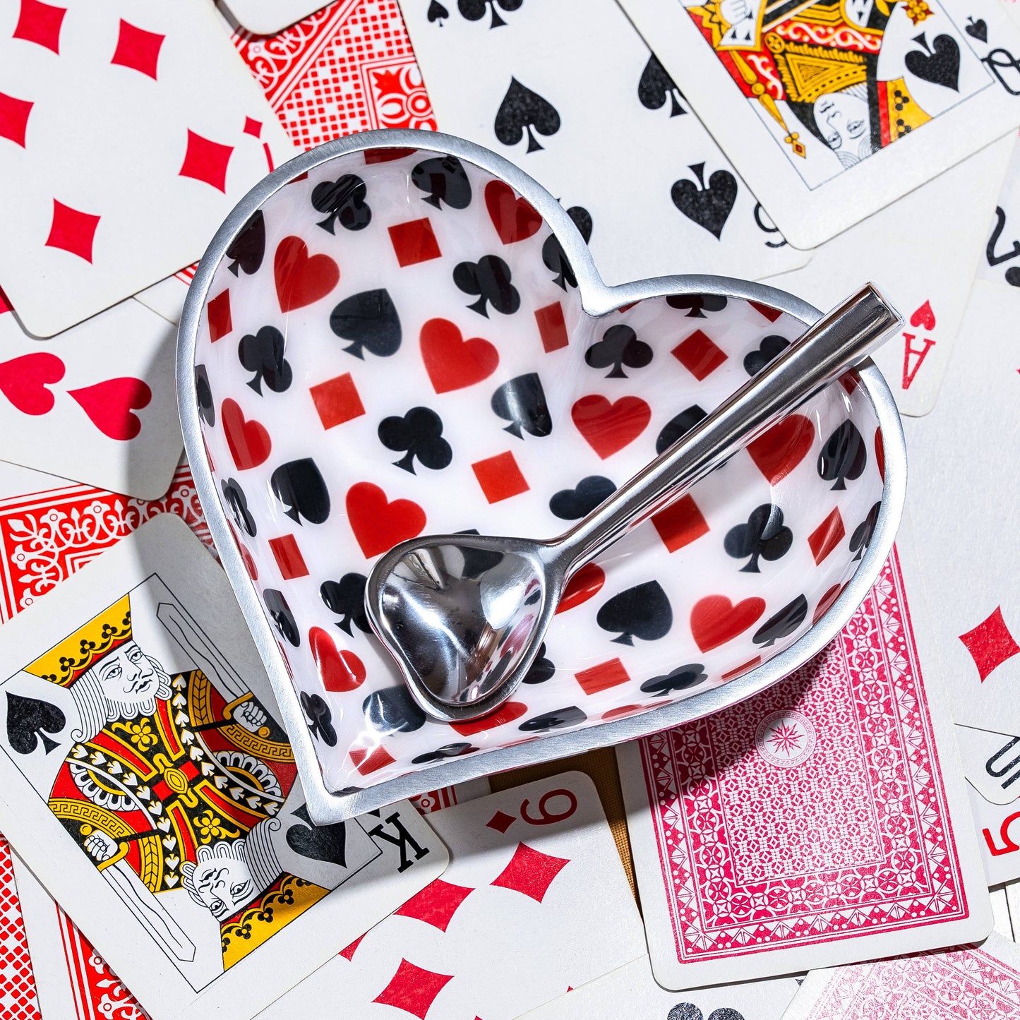 Happy Card Heart - Canasta Heart with Heart Spoon