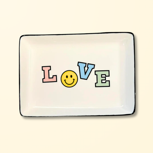 LOVE - Large Rectangle Trinket Tray