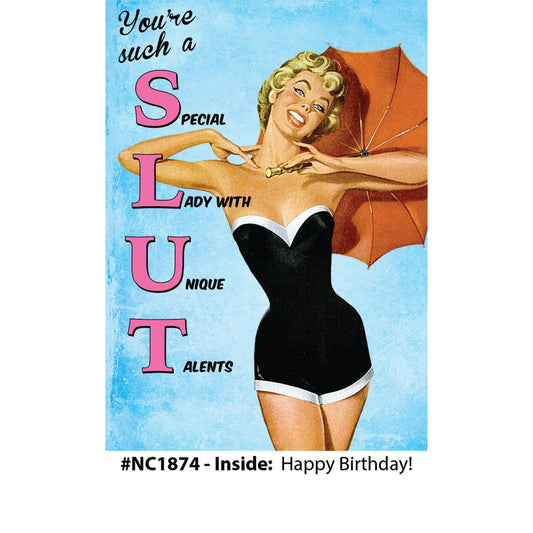 "Such A Slut" - Birthday Card