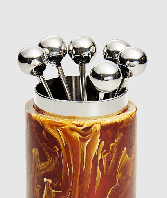Brown Resin Cocktail Pickholder