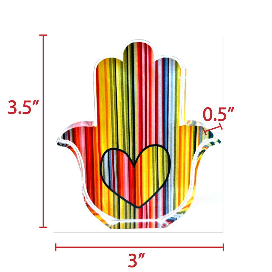 Mini hamsa - rainbow drips