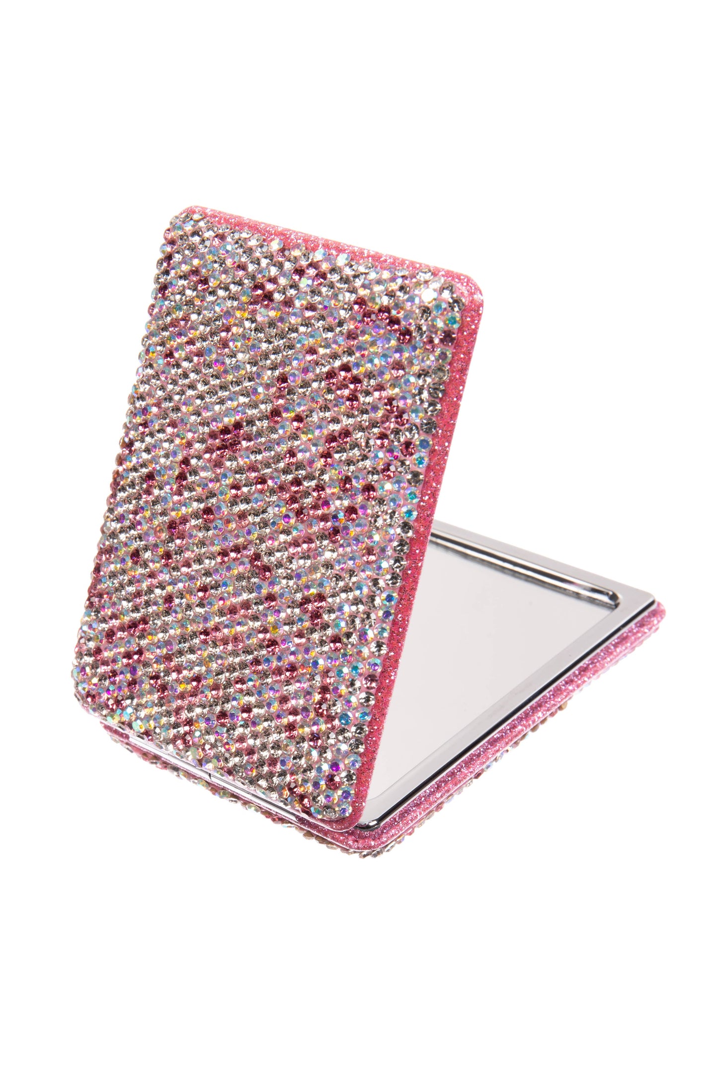 Square Rhinestone Folding Makeup Mirror