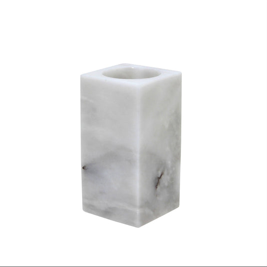 Tumbler with Pearl White Marble Polished Finish