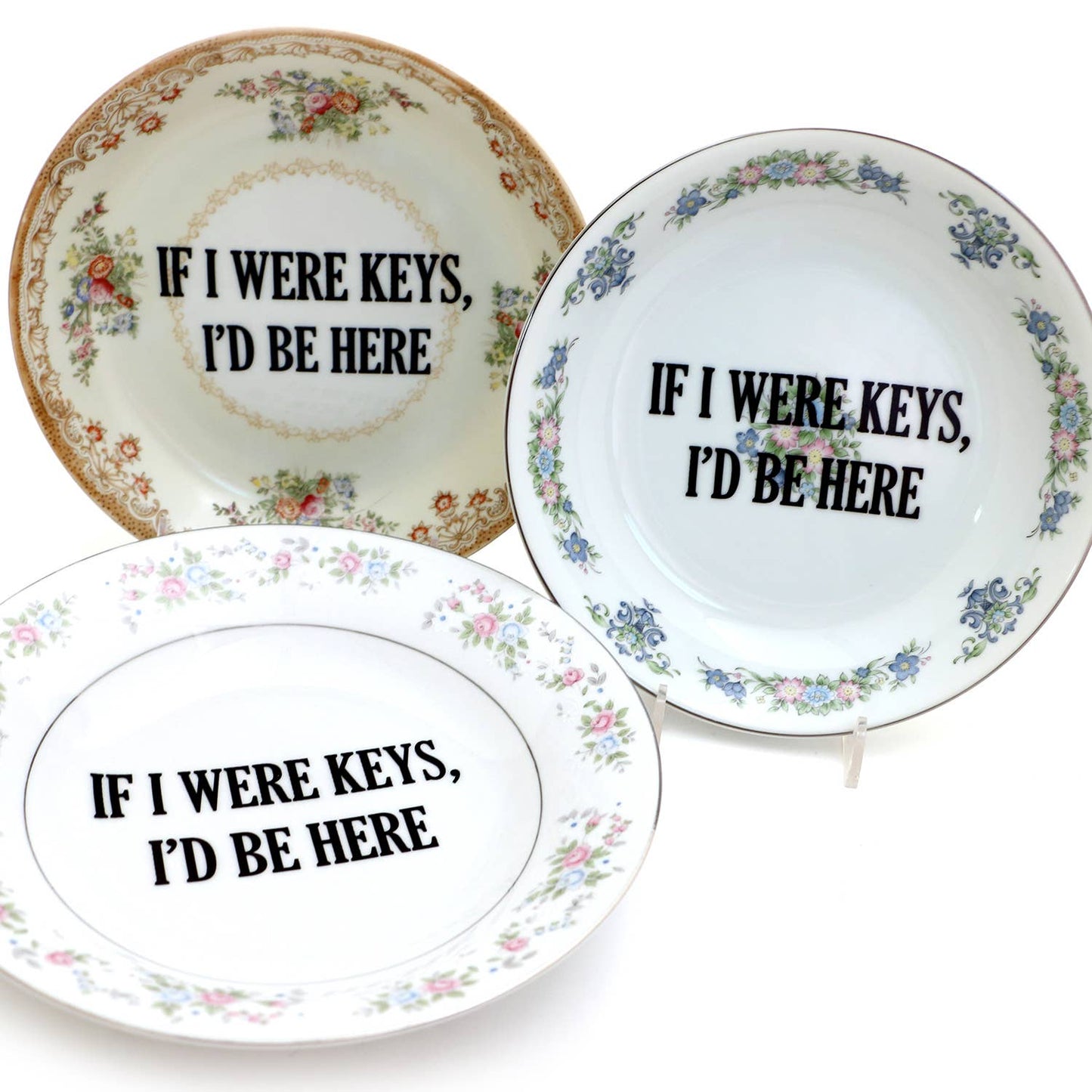 Vintage 8" Key Bowl "If I Were Keys I'd Be Here”