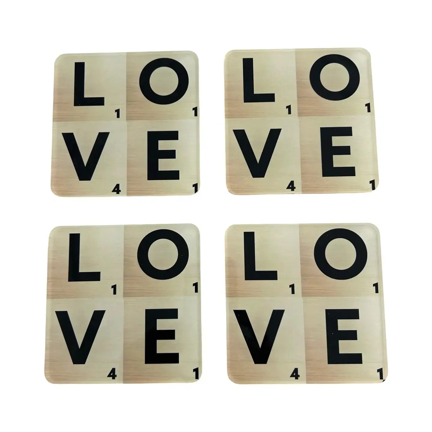 Acrylic  Coasters -  LOVE TILE (Each sold separately)
