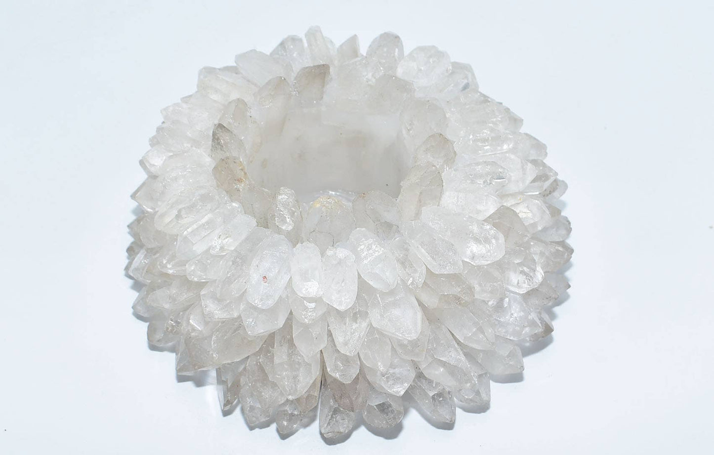 Natural Crystal Quartz Votive Candle Holder