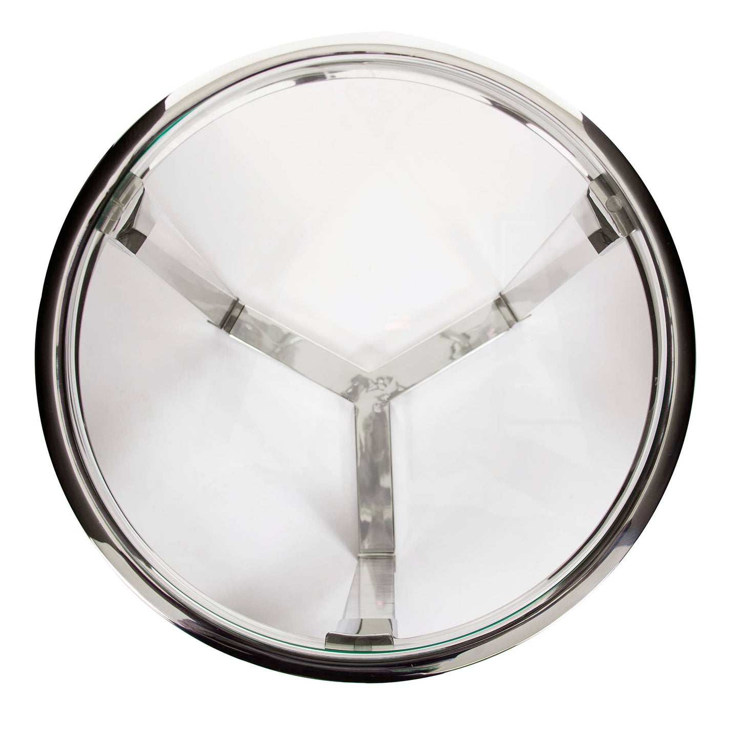 Round Stainless Steel & Acrylic Side Table