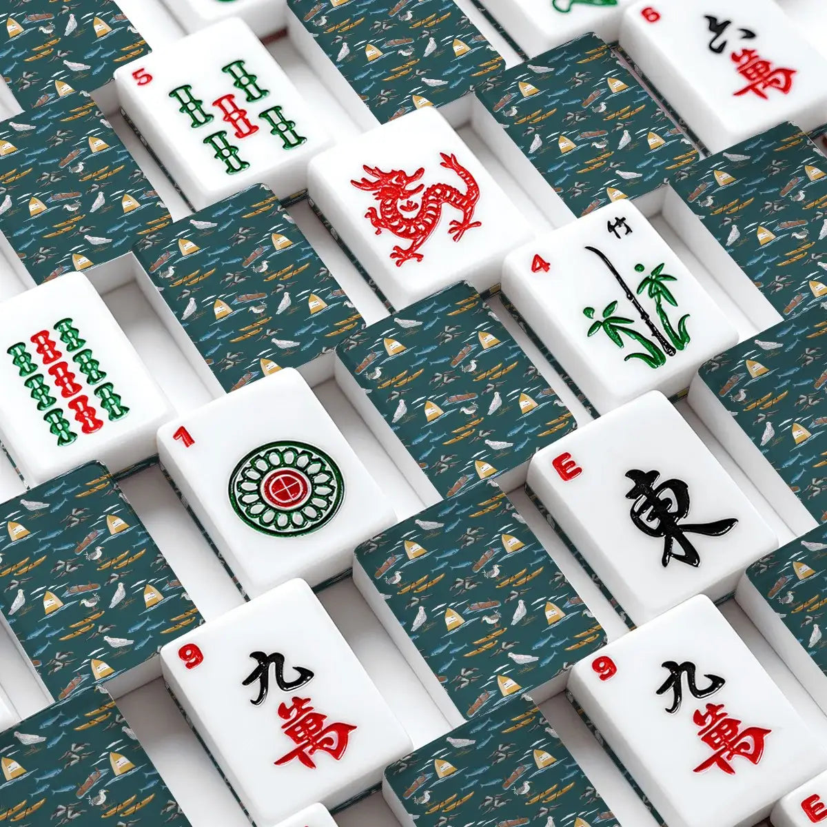"Afternoon at the Sound" American Mahjong Tiles