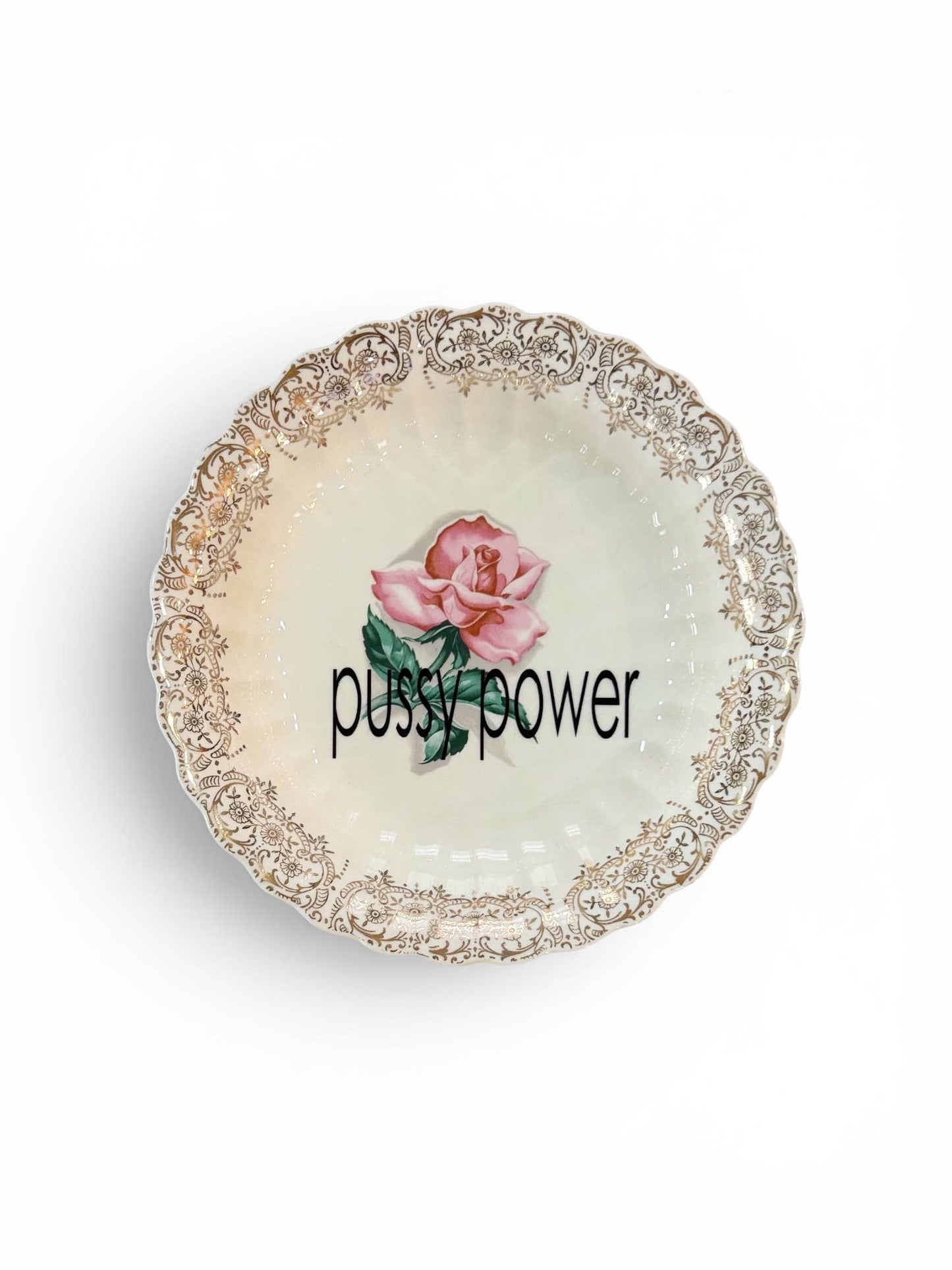 Pussy Power Vintage Plate