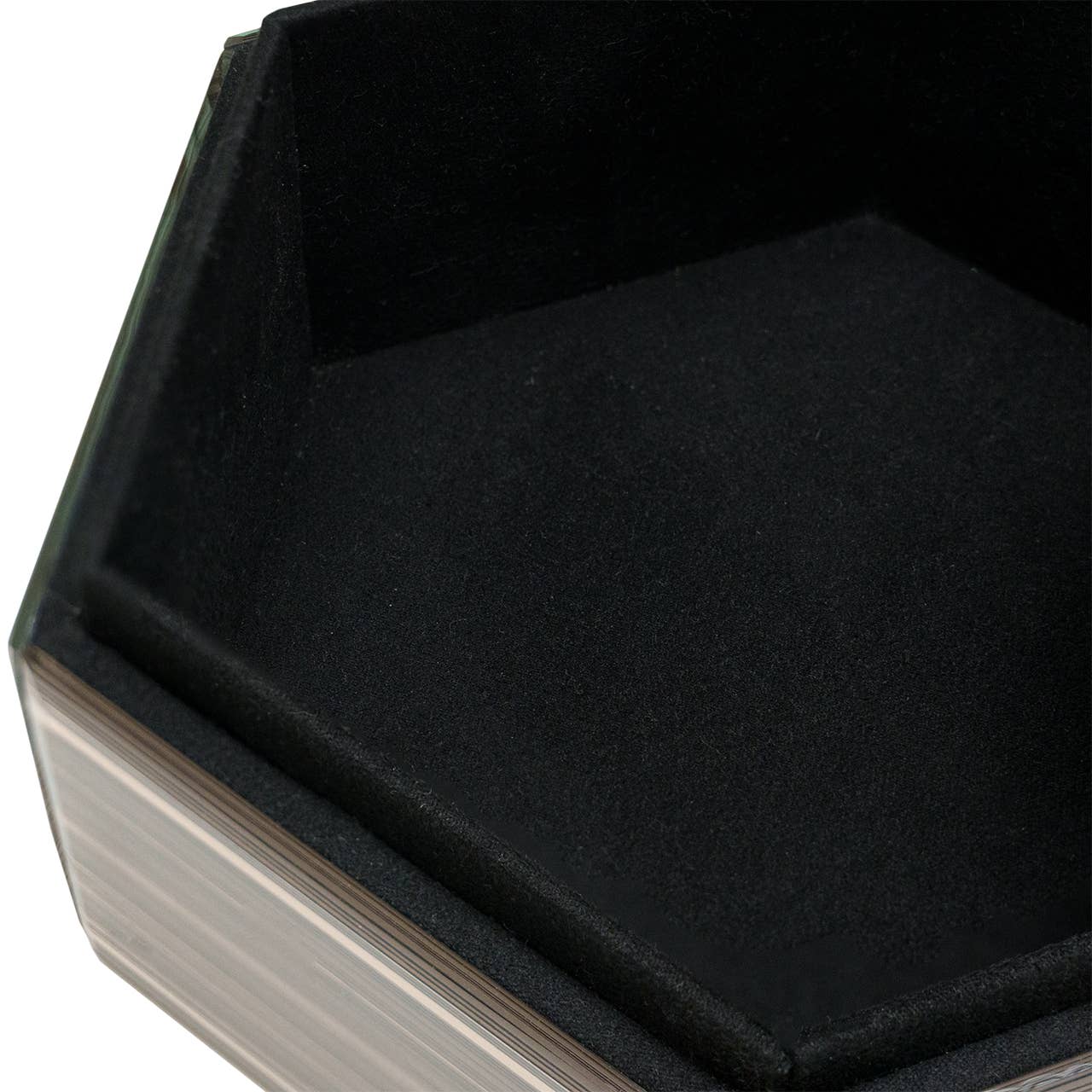 Brown Hexagon Decorative Box, 9"L