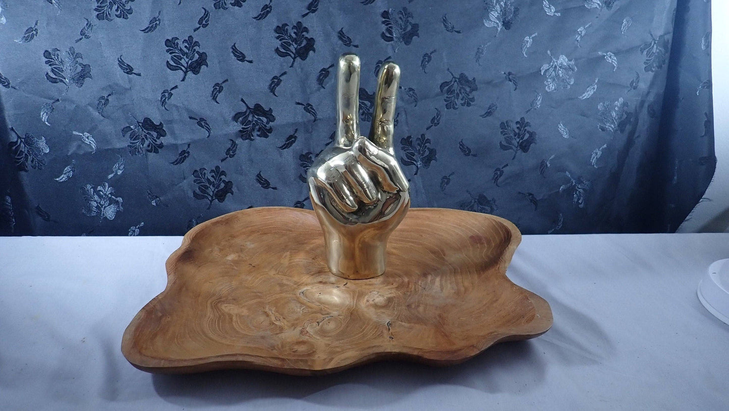 Peace decorative solid brass hand