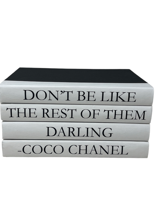 Don't Be Like Coco Chanel Quote Black Covers (Four Books in All)