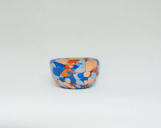 Glass Blown Forever In Blue Edgy Mini Nest Bowl