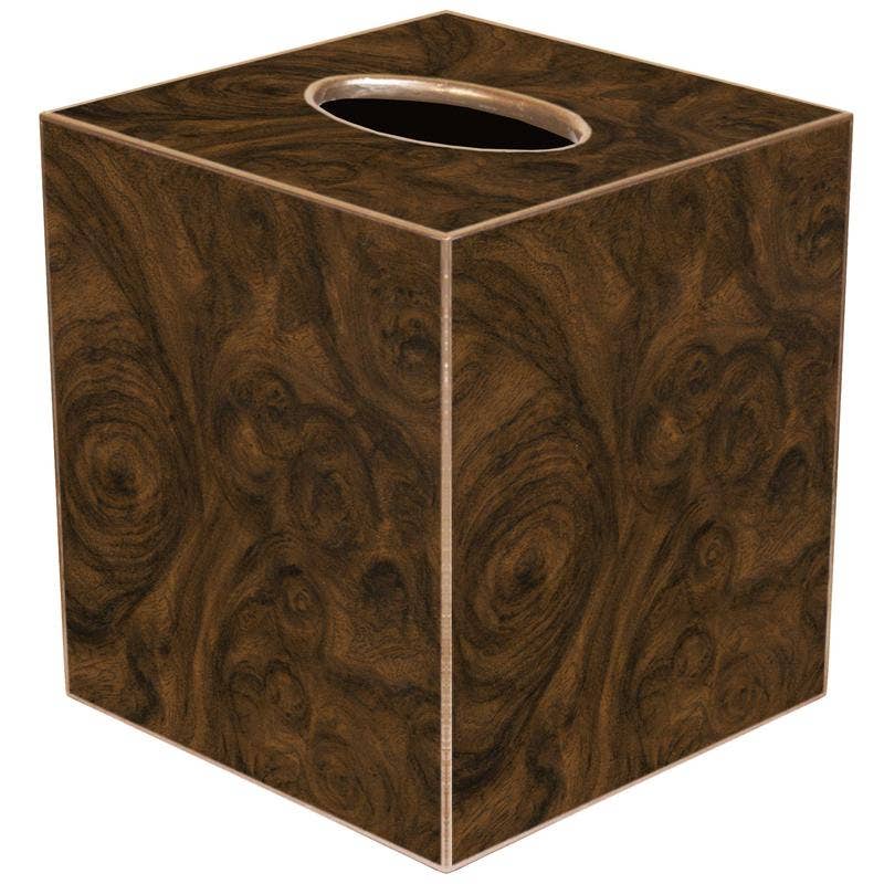 Burlwood Tissue Box Cover