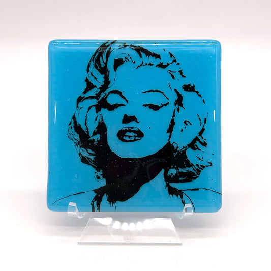 Marilyn Monroe Fused Glass 4" Single Coaster