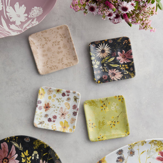 Wildflowers Canape Plates 6in e4 in assorted set)