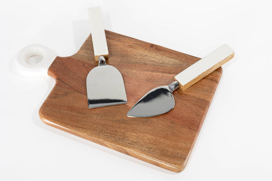 Mini Charcuterie Board and Set of 2 Knives