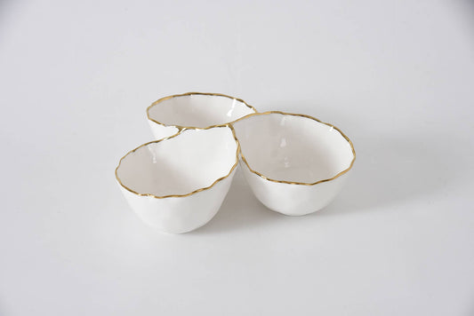 3 Section Server in Porcelain