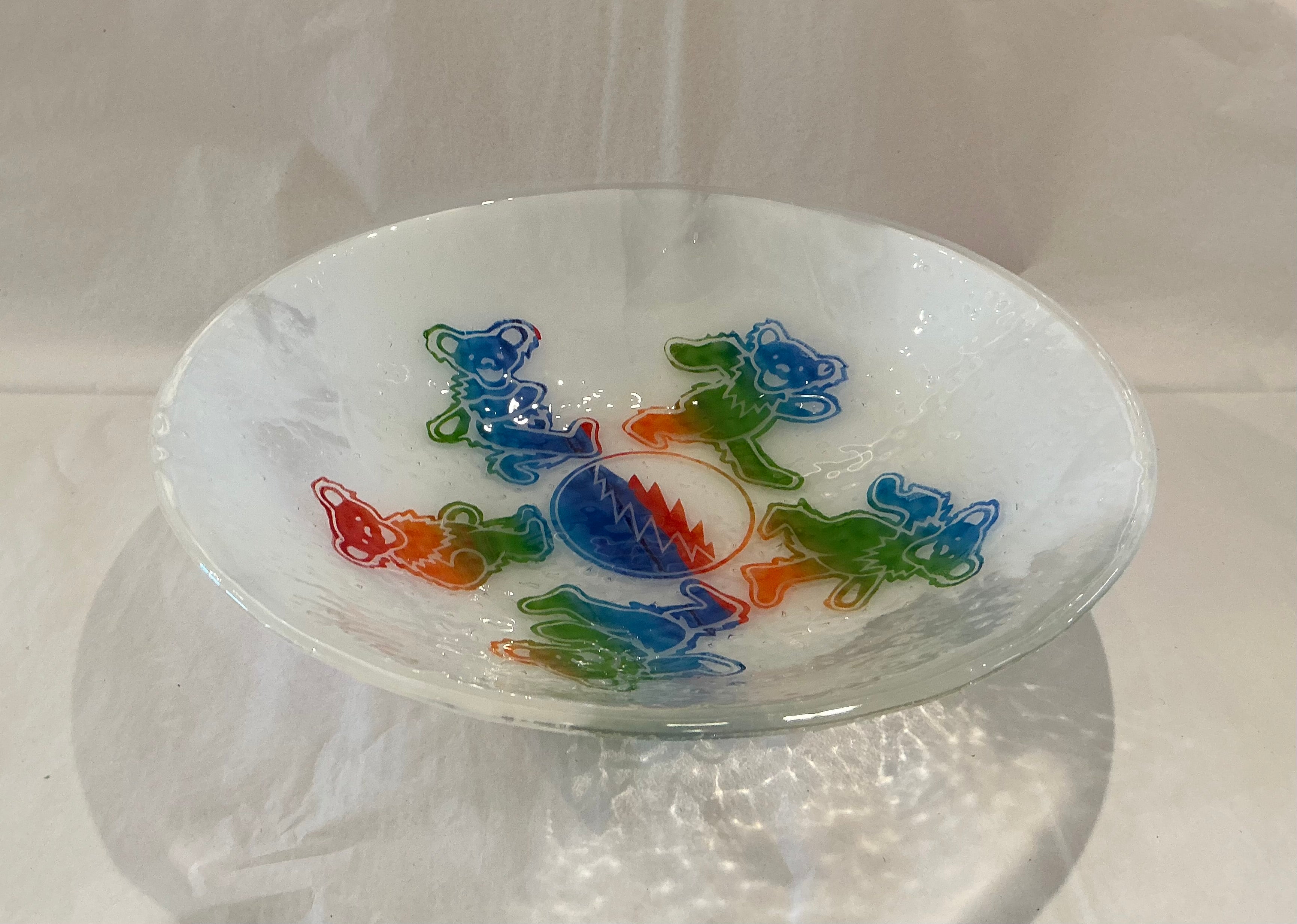Grateful Dead "Dancing Bears" Glass Bowl - Thumbnail 4