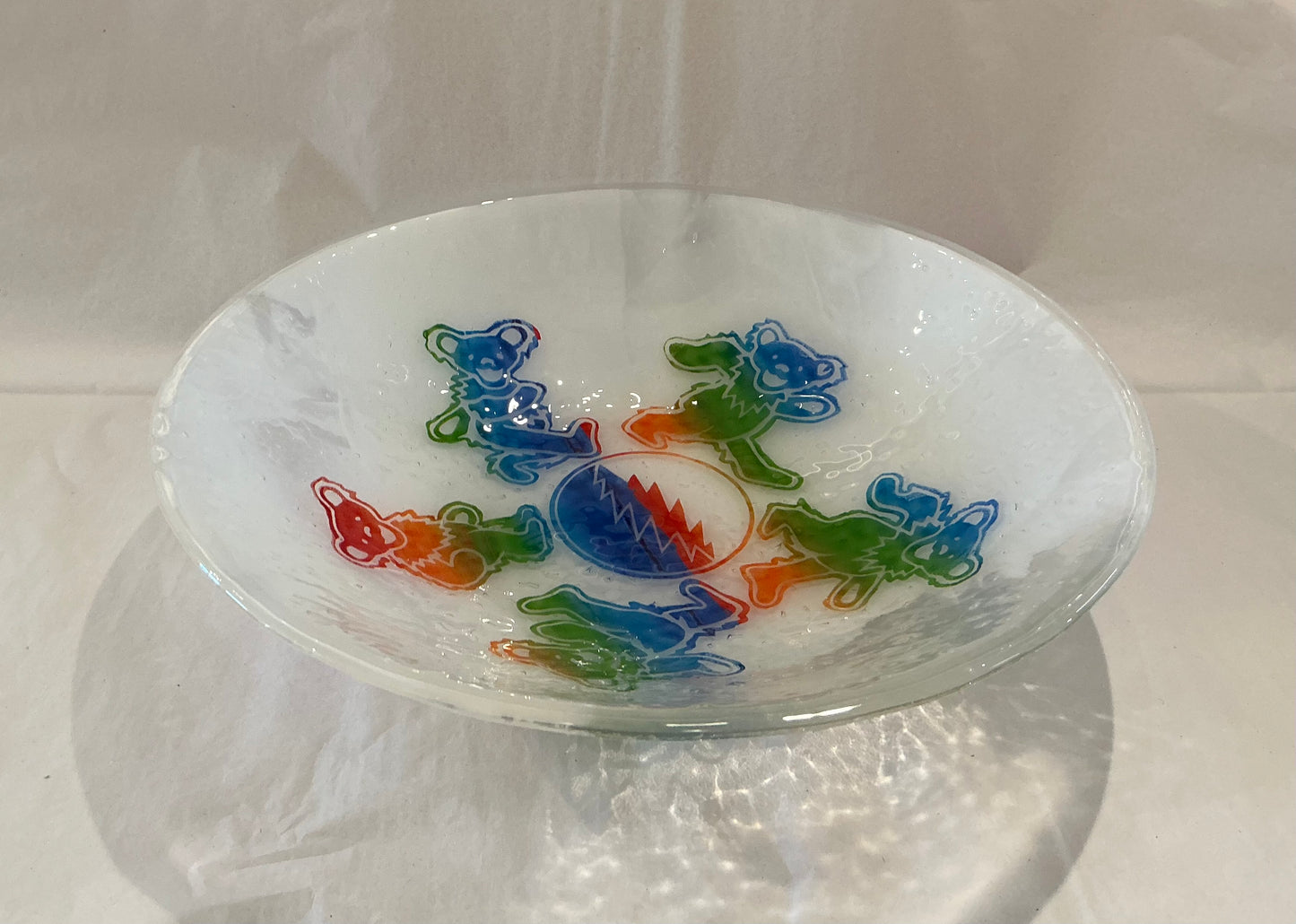 Grateful Dead “Dancing Bears” Glass Bowl