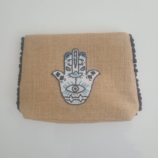 Hamsa Beaded Bag