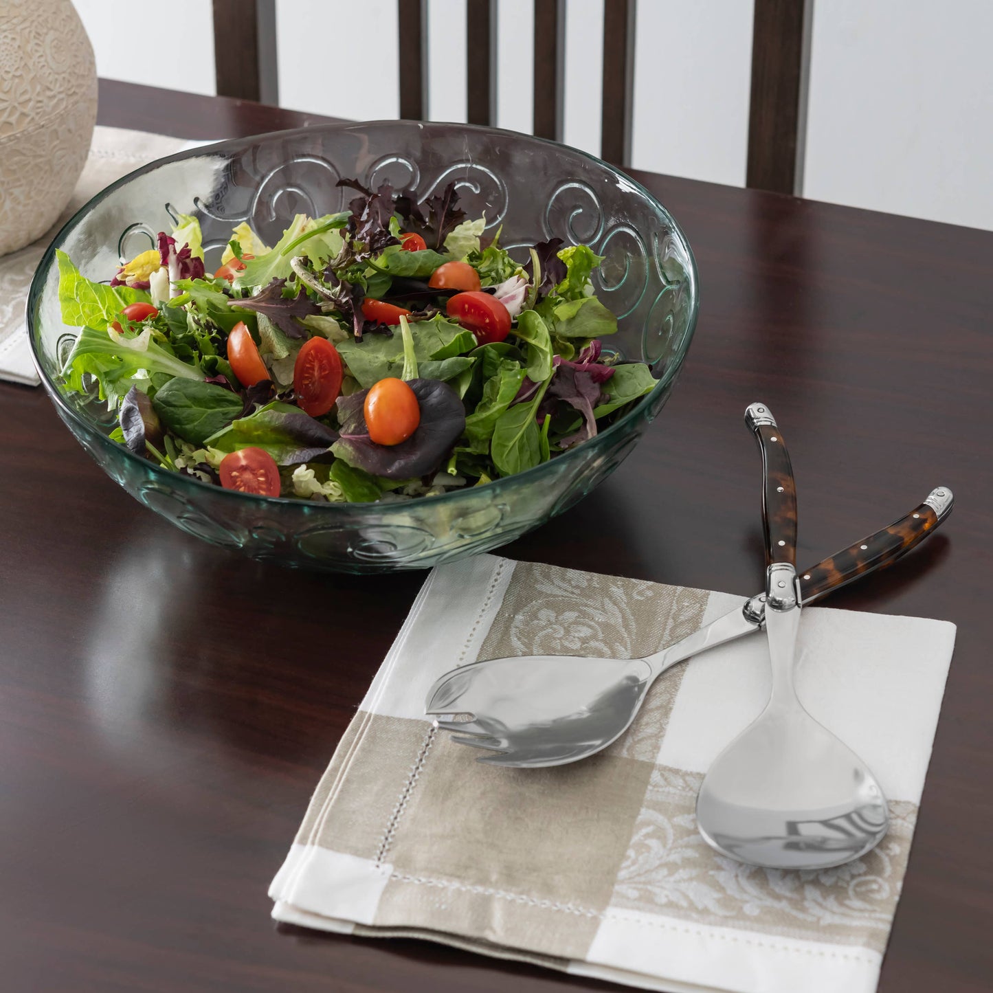French Connoisseur Tortoise Shell Salad Servers