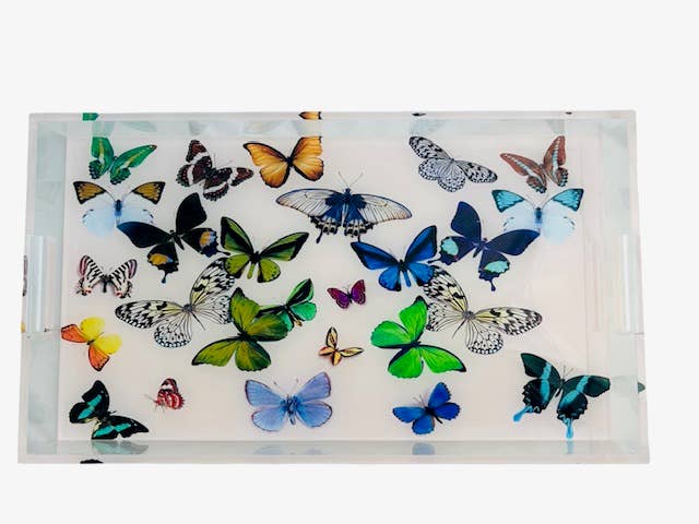 Tray - Peach Butterfly